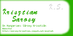 krisztian sarosy business card