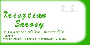 krisztian sarosy business card